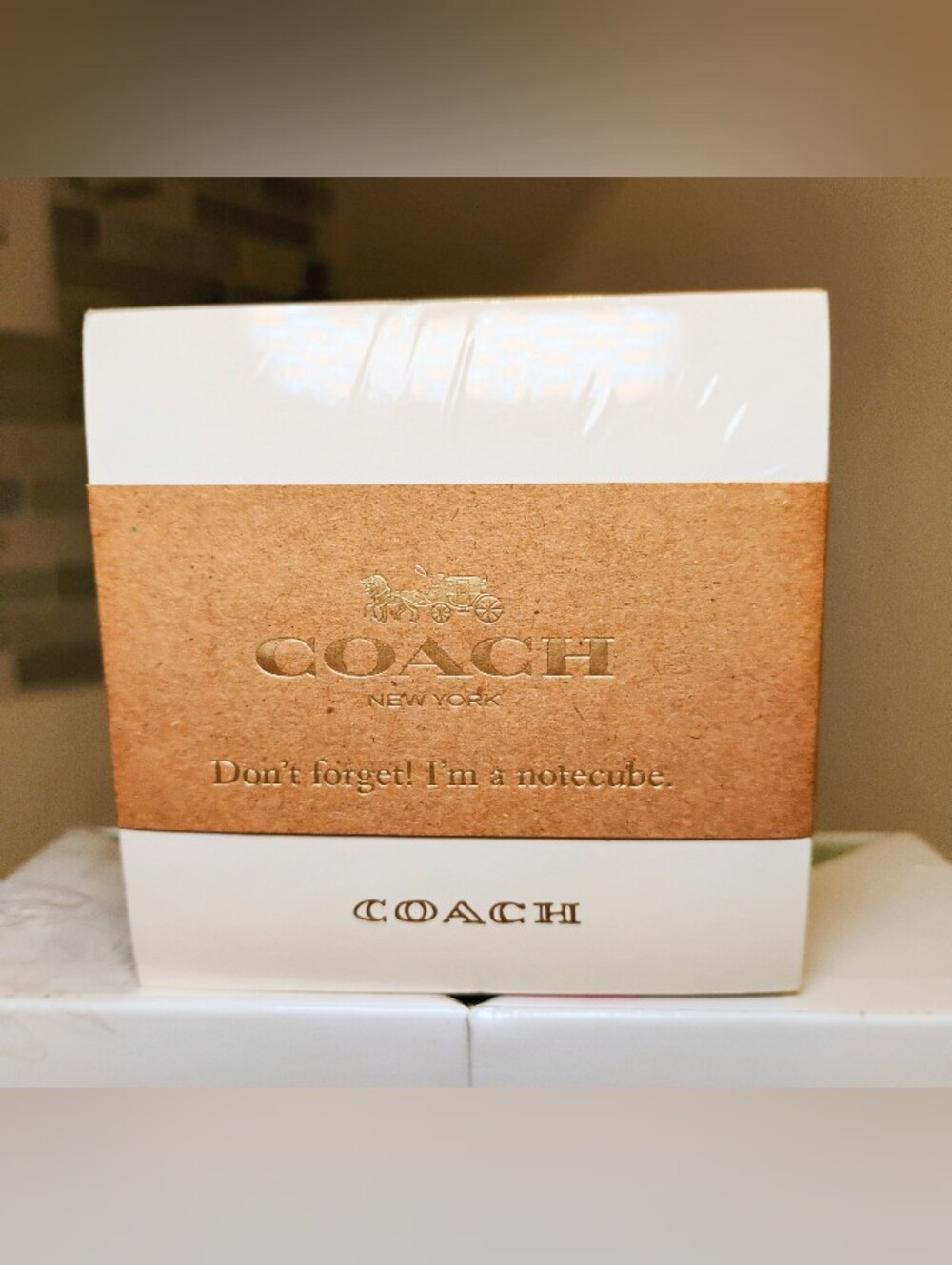 NEW Coach Cashin Floral Notecube - Chalk Multi